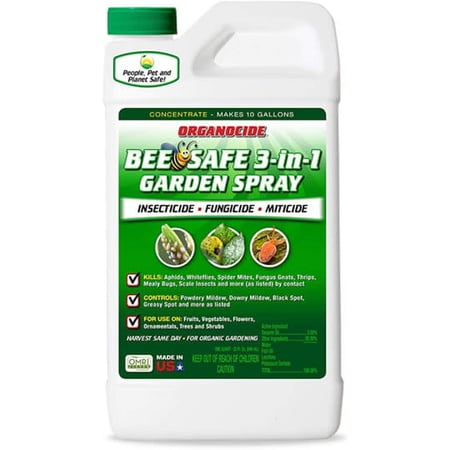 Organic Laboratories 100-021 Lab QT Organocide 3-in-1 Garden Spray, Makes 10 Gal