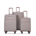 thumbnail image 3 of 4-Piece Terylene Softshell Suitcase Set with 360° Spinner Wheels & Stackable Design for Frequent Travel & Space-Saving Storage, 3 of 9