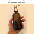thumbnail image 4 of Paquete de 2 botellas dispensadoras gruesas de color ámbar con acero inoxidable plateado TFixol Natural, 4 of 7