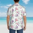 thumbnail image 3 of Lsque Rose Flower B pattern Hawaiian Shirt for Men, Unisex Summer Beach Casual Short Sleeve Button Down Shirts-Medium, 3 of 9