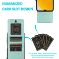 thumbnail image 2 of Asuwish Screen Protector Included PU Leather Soft Shell Wallet Cell Phone Case with Screen Protector for Samsung Galaxy A13, Teal, 2 of 15