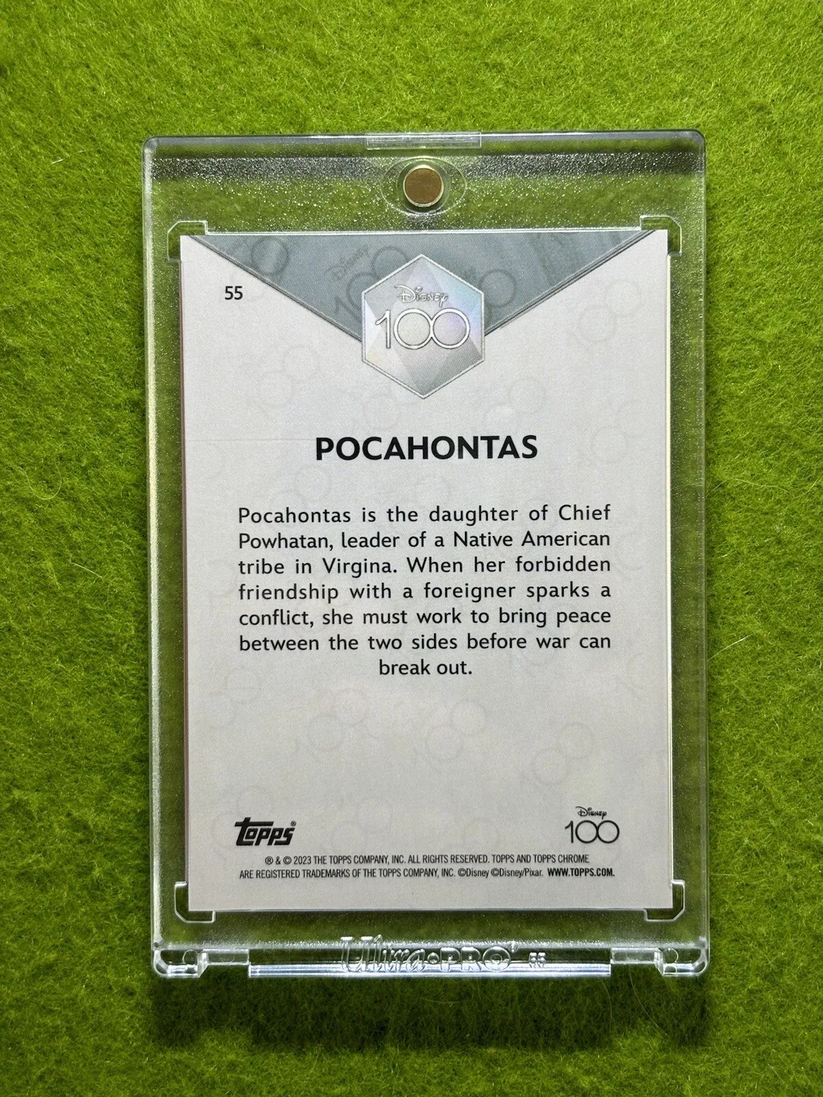 POCAHONTAS Disney 100 PINK REFRACTOR CARD #/399 SP 2023 Topps