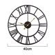 thumbnail image 2 of Reloj de pared con números romanos, silencioso, funciona con pilas, redondo, grande, de metal, para decoración del hogar, loft, sala de estar, granja, 2 of 5