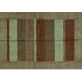 thumbnail image 1 of Ahgly Company Machine Washable Indoor Rectangle Abstract Turquoise Blue Modern Area Rugs, 2' x 5', 1 of 4