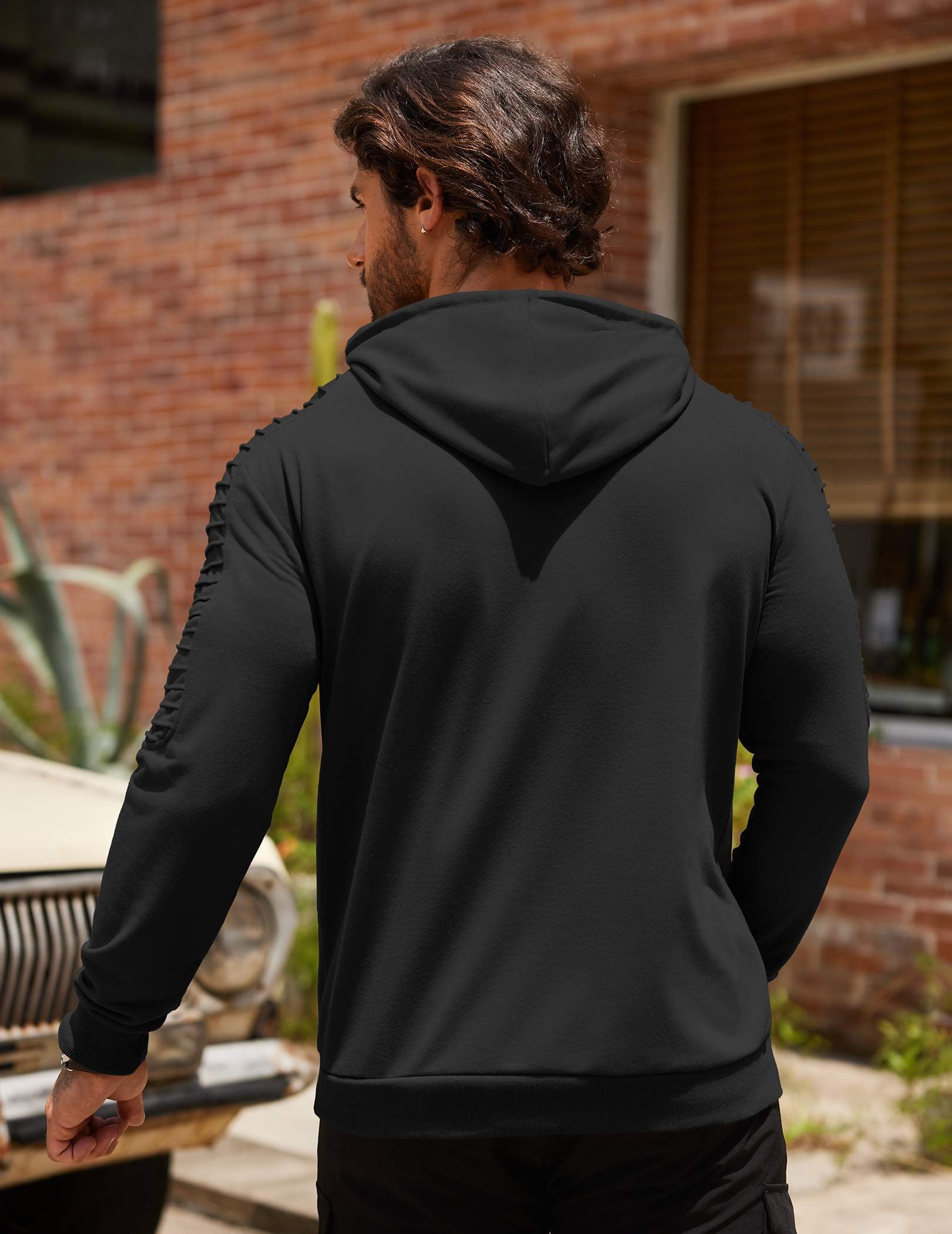 COOFANDY Mens Hoodie Casual Drawstring Athletic Hoodies Hooded Pullover Sweatshirts with Pocket