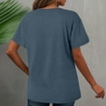 thumbnail image 4 of YMNXA Women'S T Shirts Short Sleeved Solid Color Button Fashion Comfortable Soft Top For Daily Wear Light Blue Xl, 4 of 6