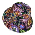 thumbnail image 3 of Disketp Vintage Floral Print Reflective Bucket Hat Beach Hat Summer Travel Sun Hats Fisherman Cap, 3 of 8