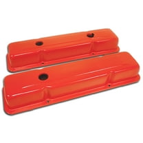 Fits 1958-1986 Chevy SB Small Block Engine Oem Style Short Valve Covers Orange