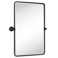 thumbnail image 2 of TEHOME Woodvale 20 in. W x 30 in. H Medium Rectangular Metal framedd Wall Mounted Bathroom Vanity Mirror in Matt Black, 2 of 10