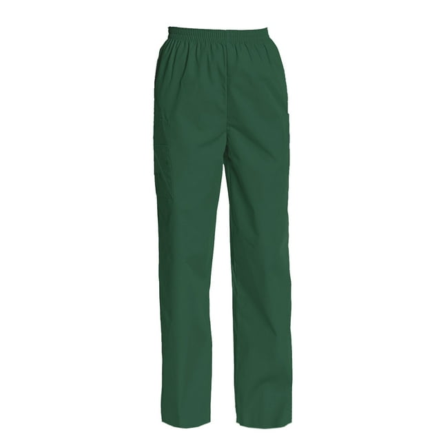 Women's Full Elastic Waist Cargo Scrub Pants