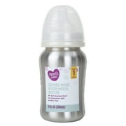 Parent's Choice 9oz Stainless Steel Single Wall Wide Neck Baby Bottle, Ages 0+ Months