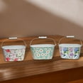 thumbnail image 3 of IH Casa Decor Floral Metal Oval Planter With Handle Asstd - Set of 3, 3 of 3
