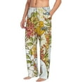 thumbnail image 2 of Sigee Ducks and Flowers Print Men's Pajama Pants - Soft Lounge Sleep Bottoms with Elastic Waistband and Pockets-Medium, 2 of 9