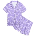 thumbnail image 3 of Ensemble de Pyjama en Satin pour Petites Filles, Ensembles de Pyjama à Colorier DIY, Ensemble de Hauts à Boutons, Ensemble de Pyjama Décontracté, Pyjama pour Enfants, Filles 6T, 3 of 5