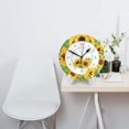 thumbnail image 3 of Reloj de pared con diseño floral y forma de círculo de girasol, silencioso, de 10 pulgadas, estilo rústico retro, decorativo para sala de estar, cocina, hogar, baño y dormitorio, 3 of 7