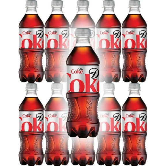 Diet Coke, 20 Fl Oz Bottle (Pack of 10, Total of 200 Fl Oz)