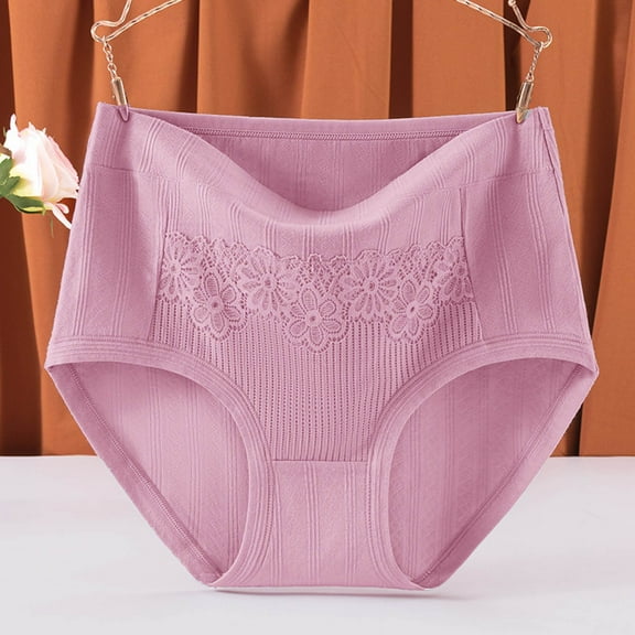 jobturf Womens Plus Size Underwear Tummy Control High Waisted Stretchy Underpants Soft Comfy Cotton Briefs Full Coverage Triangular Panties