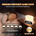thumbnail image 2 of Cute Digital Clock for Bedrooms, Kids Alarm Clocks with Night Light Lamp, 10 Alarm Tones, Adjustable Brightness, Nap Timer, Snooze, Power-off Memory, Bedside Clocks, 2 of 6