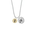 thumbnail image 2 of Delight Jewelry Goldtone Disc 1/2'' Initial - l - Silvertone Script Initial Disc - A - Charm Necklace, 20"+3", 2 of 4