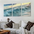 thumbnail image 2 of JRXY Sunset Ocean Decor Wall Art Beach Nature Landscape Picture Canvas Print for Living Room with Framed,Wall Art for Living Room Decor Nature Artwork Prints Framed,3 pcs 12x16x3pcs, 2 of 4
