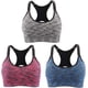 thumbnail image 1 of Brasieres Deportivos Mujer,3 Piezas Brasieres Deportivo con Cruzados Tirantes, Recortada Tank Tops con Copas Acolchadas Extraíbles para Hacer Yoga,Correr,Fitness, 1 of 5