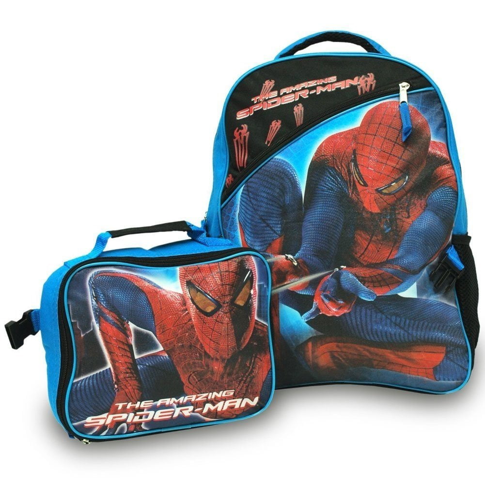 The Amazing Spiderman 16" Backpack with Lunch Bag Set by Marvel