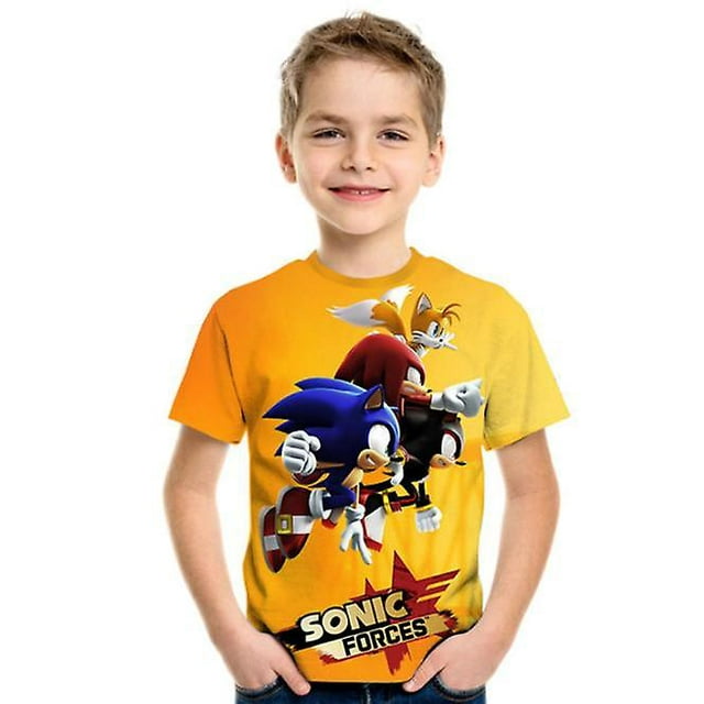 New Children's Cartoon Half Sleeve Round Neck T-shirt