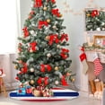 thumbnail image 4 of FMSHPON American Flag Tree Skirt Independence Day Xmas Christmas Tree Skirt Stand Mat for Holiday Party Decoration Indoor Outdoor 36 inches, 4 of 6
