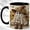 Black, variant on Patchwork Witch Ghost Coffee Mug, Sunflower Fall Mug, Ceramic 11 oz