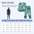 thumbnail image 4 of Balery Teal Cactus Pijama para Hombre de Dos Piezas con Manga Larga, Conjunto de Dormir y Descanso Suave con Bolsillos-Large, 4 of 7