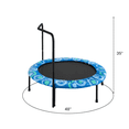 thumbnail image 7 of Mini Folding Toddler Trampoline for Kids Ages 3-7, Small Rebounder Trampoline with Handle Safety Padded Cover for Indoor/Garden, 7 of 7