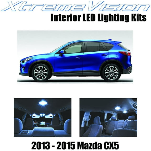 XtremeVision LED for Mazda CX-5 CX5 2013-2015 9 Pieces Cool White Premium Interior LED Kit Package   Installation Tool