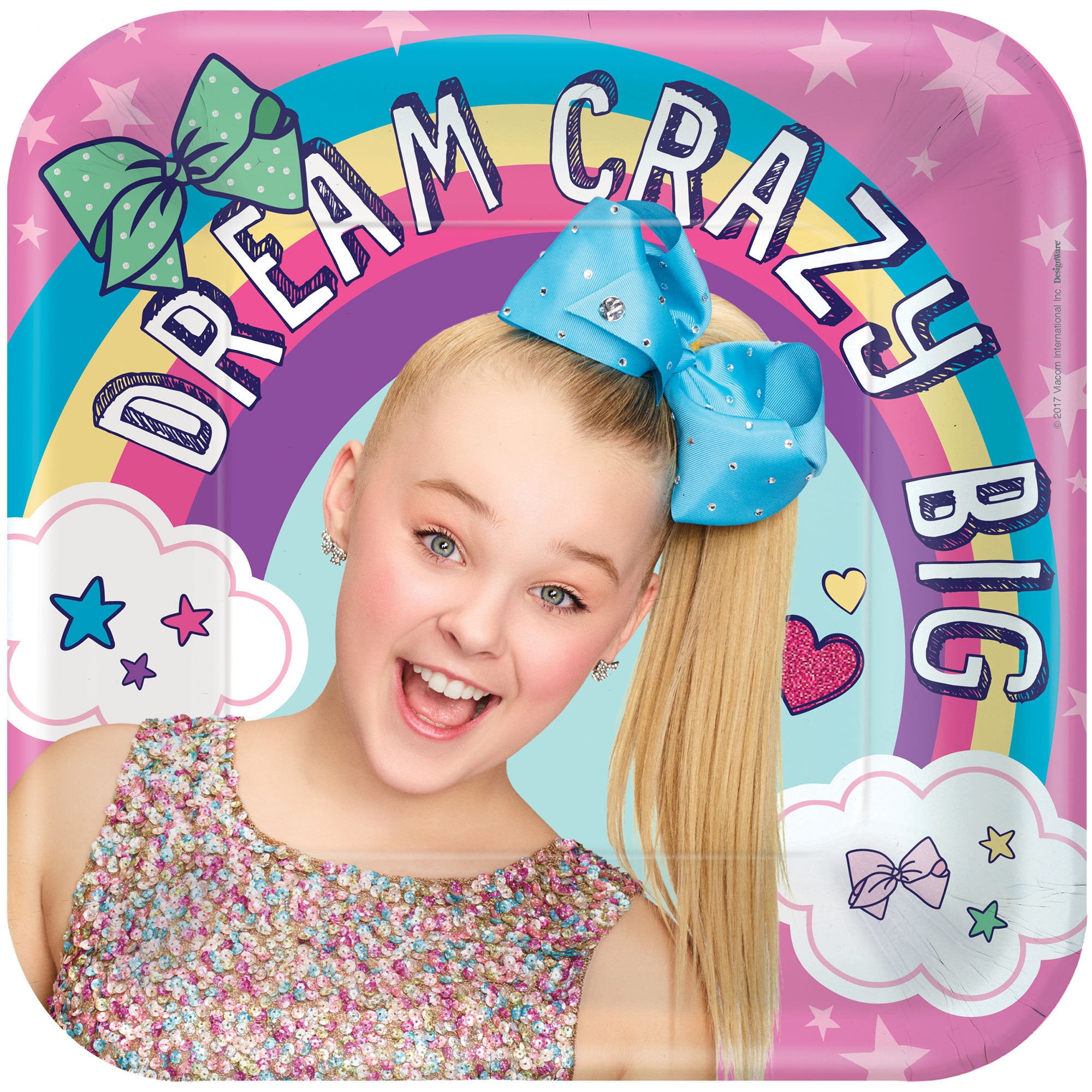 JoJo Siwa 9" Dinner Plate (8 Count) - Walmart.com