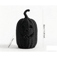 thumbnail image 3 of Yashow Elite Black Woven Halloween Pumpkin Ornament, Rattan Pumpkin Tabletop Decoration, Rustic Fall Shelf Mantel Entryway Decor for Halloween Party Display, 3 of 13