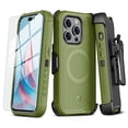 thumbnail image 1 of Funda MYBAT Maverick MagSafe clip para iPhone 15 PRO - Verde con mica, 1 of 9