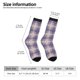 thumbnail image 2 of Balery Heart Check Plaid Calcetas Largas con Estampado para Hombre y Mujer – Suaves y Transpirables, Talla Única (US 5-11), 2 of 6