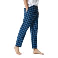 thumbnail image 3 of hirigin Men's Pajamas Plaid Pants, Drawstring Elastic Mid Waist Comfy Soft Loose Lounge Sleep Pants for Spring Autumn, 3 of 5
