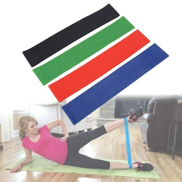 Garosa Ensemble de 4 Bandes de Résistance de Yoga Entraînement Physique Élastiques, Bande de Force Sportive, Bande de Résistance Élastique, Bande de Résistance Entraînement Physique