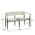 thumbnail image 3 of Christopher Knight Home Minimalist Boucle Upholstered Loveseat with Metal Frame, Light Beige, 3 of 8