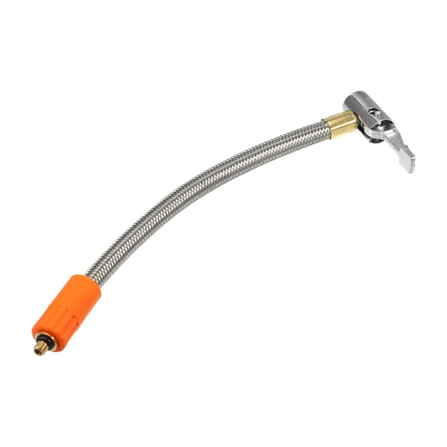 Adaptador de manguera de inflado de neum?ticos Flexible de 9,8 ", 1 Uds., mandril de aire de tama?o de rosca M6 con manguera para v?lvula de neum?tico est?ndar, rosca fina sin v?lvula de liberaci?n de aire Unique Bargains mandriles para neumáticos de automóviles