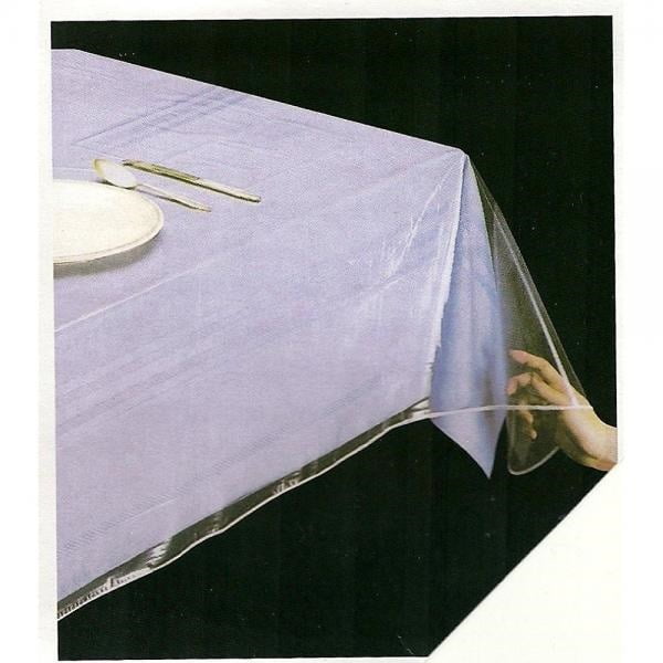 Clear Heavy Duty Vinyl Tablecloth Protector, Oblong 52" X 90" Deluxe