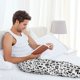 thumbnail image 5 of Fotbe Black Footprints Pantalones de Pijama para Hombre, Pantalones de Dormir, Pantalones de Casa con Cintura Ajustable y Bolsillos-Large, 5 of 6