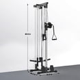 thumbnail image 2 of Gaderth LAT Pull Down Machine Wall Mount Cable Machine, 20 Position Dual Pulley Cable Crossover and Low Row Station with Pull Up Bar, Home Gym Trainer for Chest Press, Leg Workouts and Rows, 2 of 6
