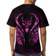thumbnail image 5 of LAOLIUSN Men's Pink Deer Graphic T Shirt, Antler Hunting Camo Tee, Wildlife All Over Print Crew Neck Short Sleeve Shirt, S-4XL, 5 of 7