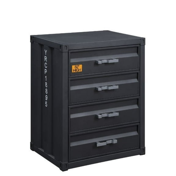 Ergode 4-Drawer Chest Gunmetal Finish
