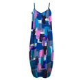 thumbnail image 5 of SMihono Robe Maxi Bohème d'Été pour Femmes Grande Taille Robe d'Été pour Femmes Imprimée Sans Manches à Encolure Dégagée Aguichant Robe Soleil Décontractée Fluide Évasée Robes de Plage Robe Soleil Évasée de Plage, 5 of 5