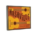 thumbnail image 3 of Nashville City of Music Guitars Performing & Arts Graphic Art Luster Gray Framed Art Print Wall Art, 3 of 6