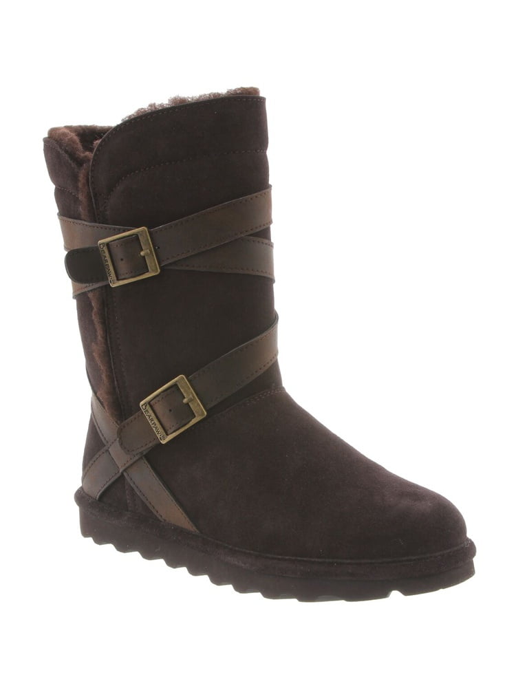 Bearpaw Women's Shelby Boots Black Suede Rubber Wool 8 M Bearpaw Women's Shelby Boots Black Suede Rubber Wool 8 M