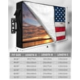 thumbnail image 2 of Wooden American Flag Outdoor TV Cover 40 to 43 Inch Weatherproof, Independence Day Star Striped Flag 600D Oxford TV Covers with Waterproof Zipper, Outside Flat TV Screen Protector 40"Wx25"Hx4.5"D, 2 of 7