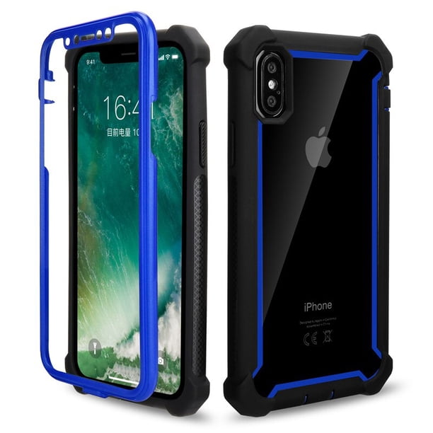 Funda de teléfono resistente a prueba de golpes para iPhone 14 13 12 11 Pro Max X XR XS Max SE 6 6S 7 8 Plus, funda trasera transparente suave de TPU + PC Tan Jianjun unisex